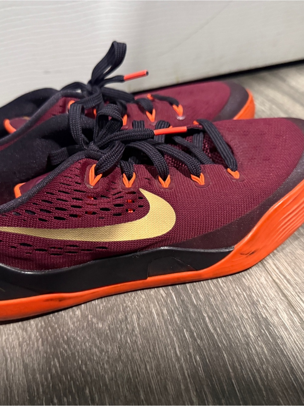 Nike Kids Maroon, Orange & Gold Athletic Sneakers